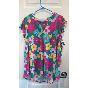 Dear Scarlett Floral V-Neck Blouse